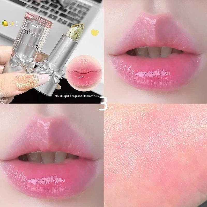 Cappuvini Cappuvini Sweet And Cool Bow Thermochromic Lipstick Moisturizing And Hydrating Lip Balm Reduces Lip Lines And Changes