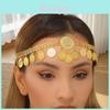 Geometric Gold Alloy Headband With Tassels For Wedding And Travel Gift