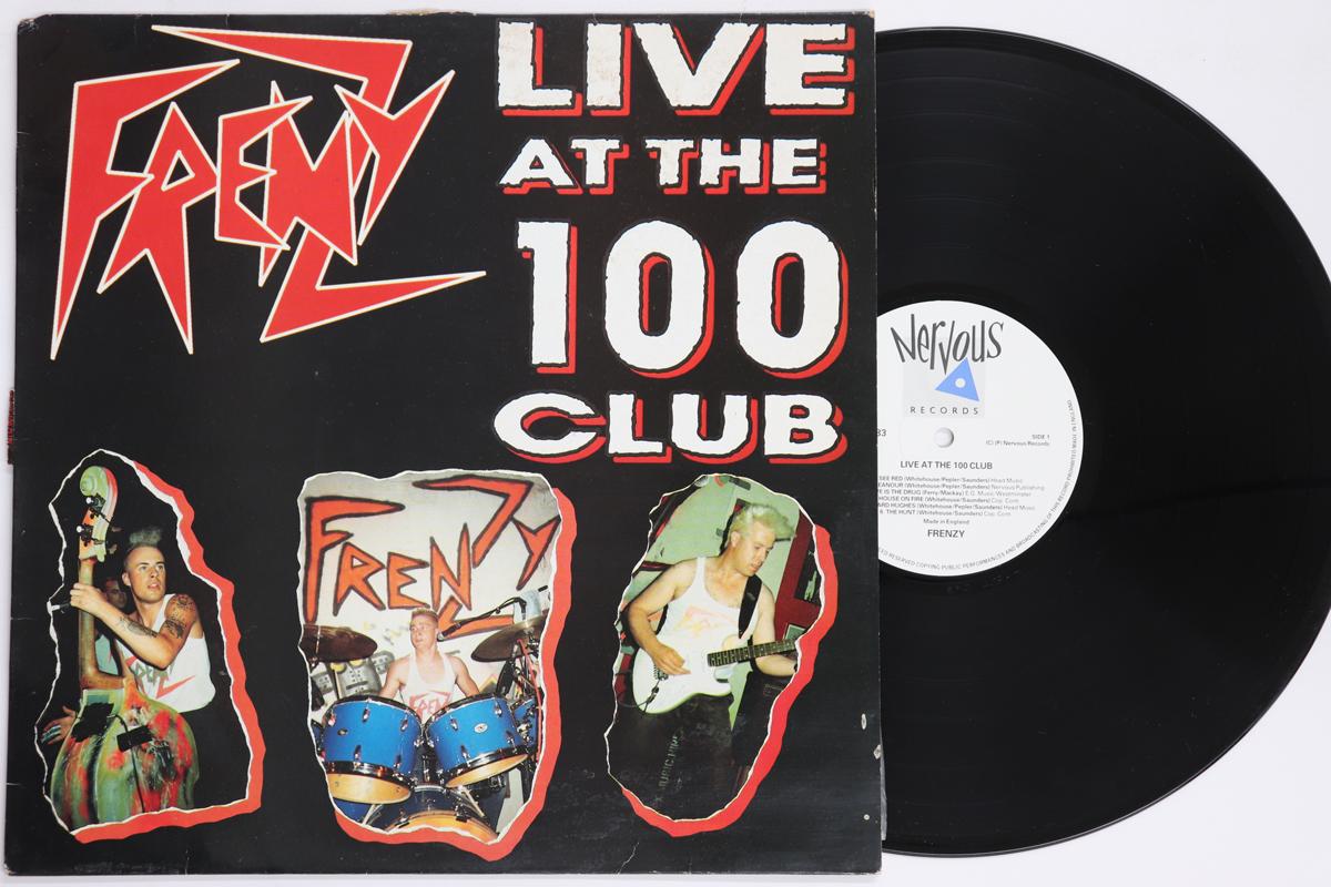 LP Record FRENZY  Live At The 100 Club NERD033 NERVOUS 1988 UK Rock Used