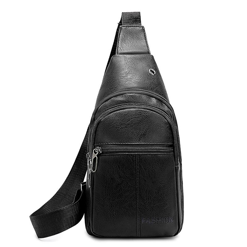 PU Chest Bag Men's Outdoor Shoulder Bag Crossbody Bag