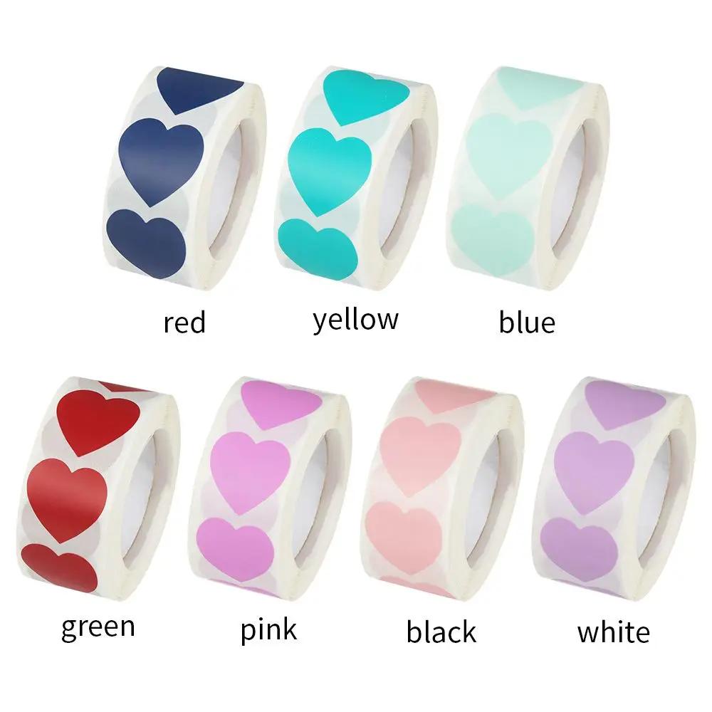 500 Pcs Birthday Party Supplies Gift Packaging Home Decor Love Heart Shaped Sticker Scrapbooking Seal Labels