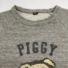 45R 70370112 Grey Garment Fleece Piggy R Print Laclan Sweat Top tops 3 grayUsed