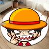 One Piece Monkey D Luffy Round Area Rug Carpet Rug For Living Room Bedroom Sofa Playroom Decor Nonslip Floor Mat