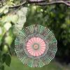 360 Degree Rotating Metal Wind Chime 10 Inch Vibrant Zebra Floral Design Perfect for Garden Balcony Yard Decor Year Round Outdoor Charm