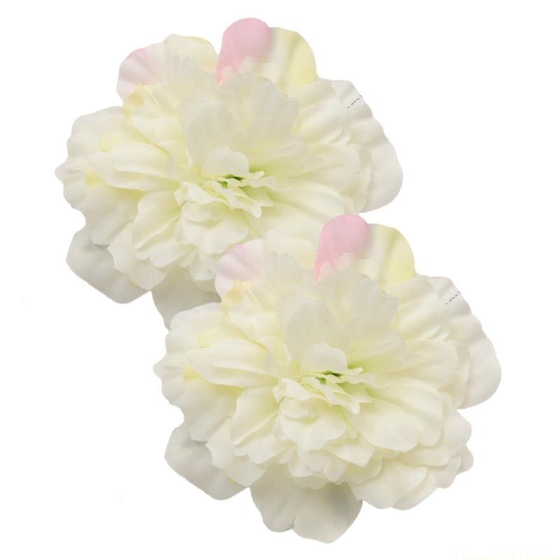 QX2E Pack of 2 Artificial Floral Curtain Holder Buckles Elegant Window Drapery Tiebacks Clips Clamp Window Accessories Decors