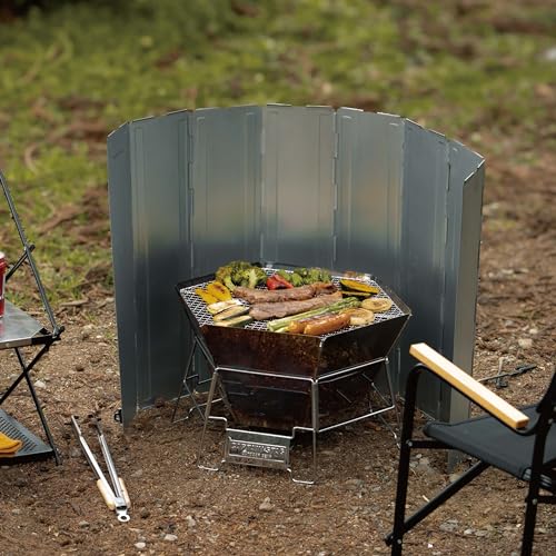 Captain Stag (CAPTAIN STAG) Outdoor Windshield Windscreen with Reflector, 60cm, Includes Storage Bag (UG-3311)