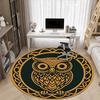 1pc Owl Office Round Area Rug,  Mat Suitable For Office, Under Office Chairs Bedroom Living Room Home Decor, Room Deco