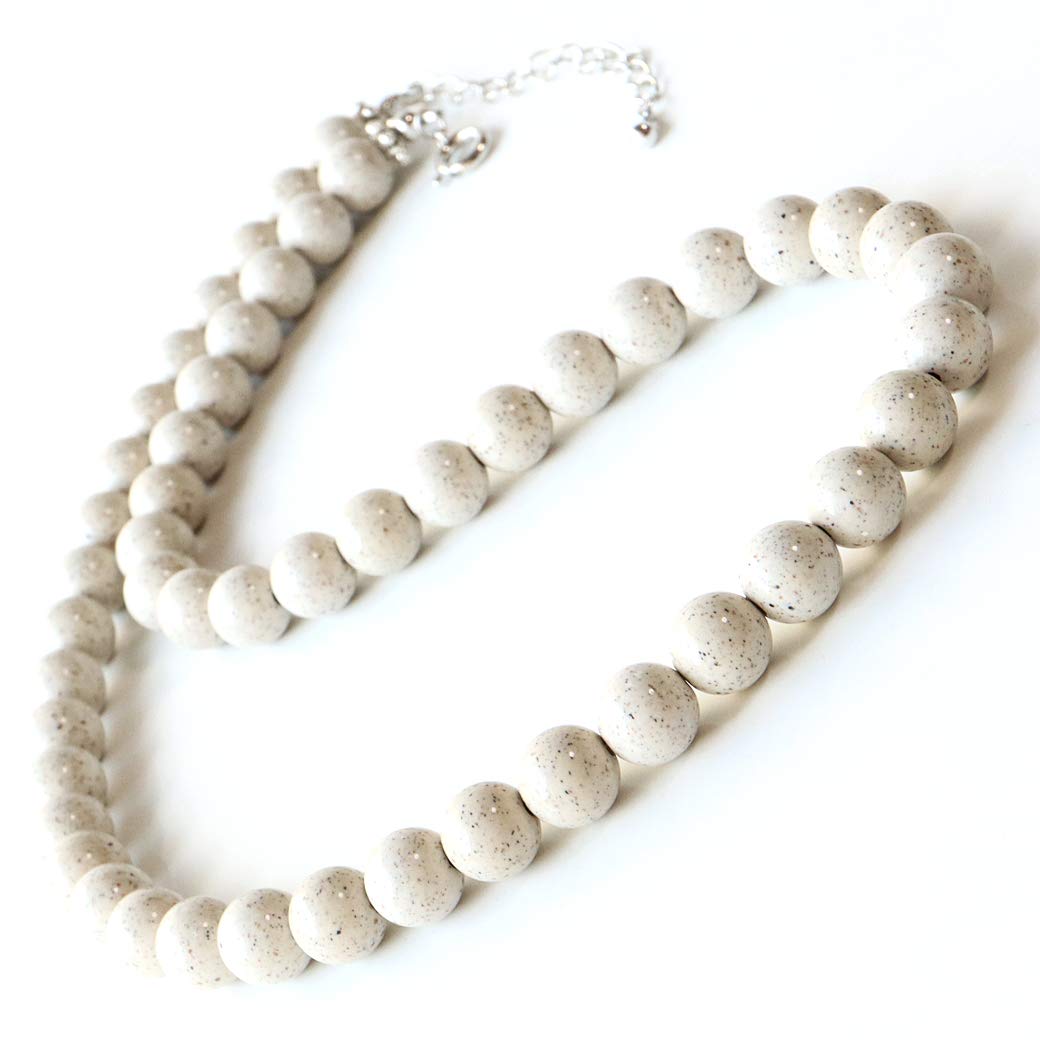 

[ЗОЛОТИЙ КАМІНЬ] Намисто з каменю Бейтоу, 8 мм, тайванський, негативні іони, радій, довжина 40 см