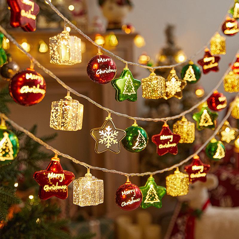 Flashing Ornament String Lights: Festive Fairy Ball Lights for Christmas Trees & Shop Windows