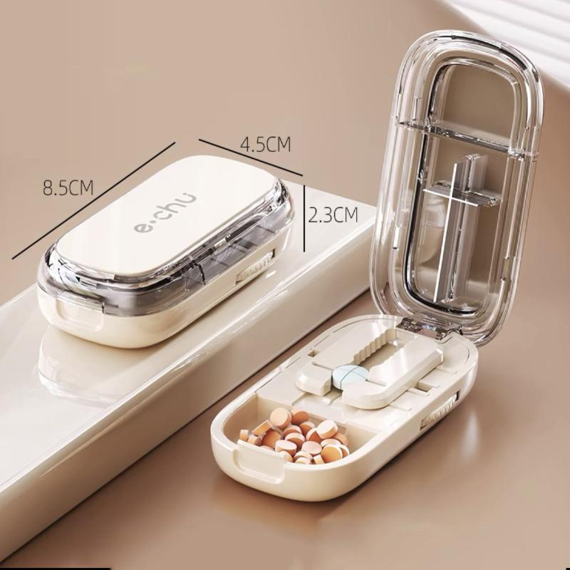 Quartering One-Third Pill Cutter Storage Box Portable Drug Tablet Medicine Dustproof Divider Organizer Crusher Pill Cutter
