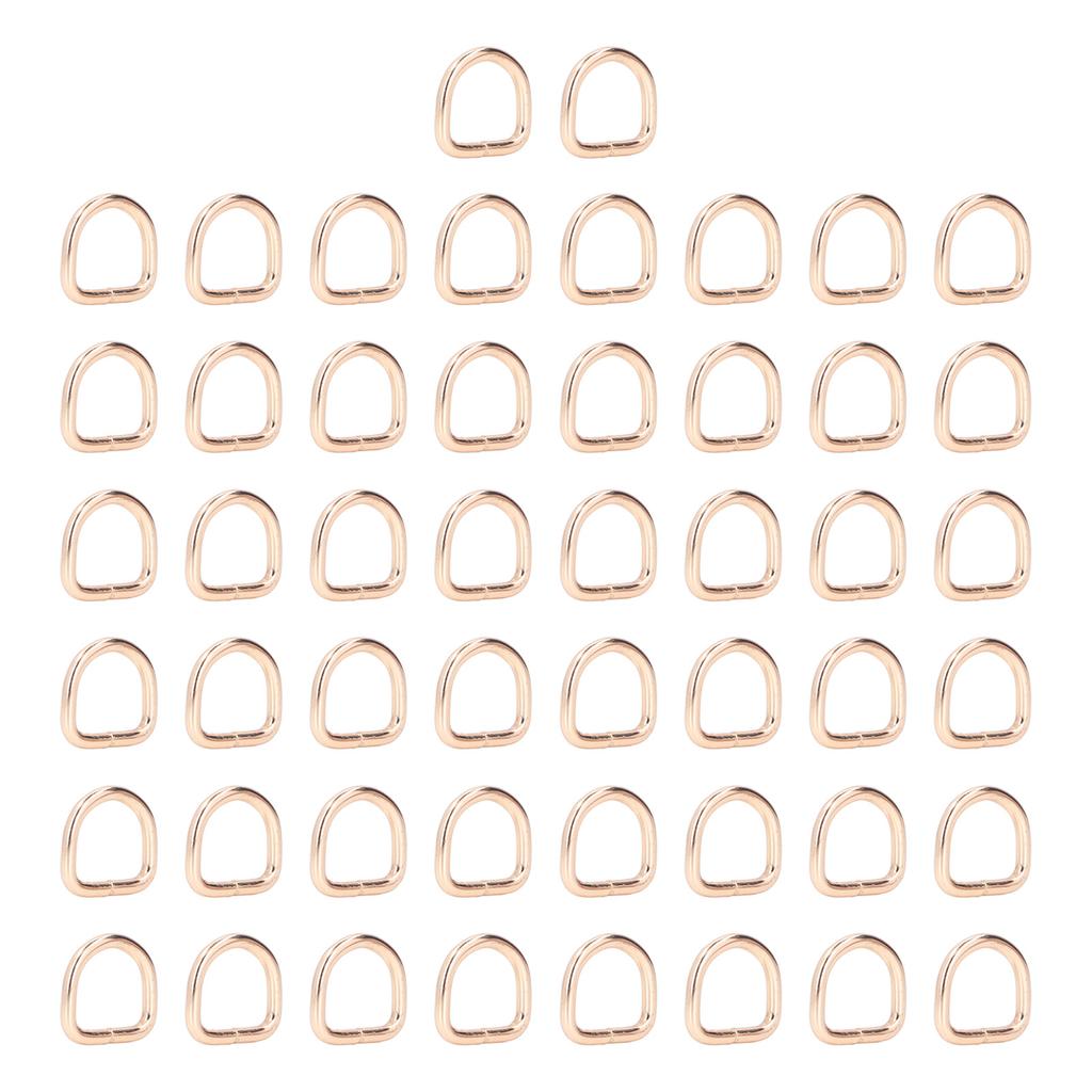 50 Stück D-Ringe Geschlossene Verbindung Stark Gute Galvanisierung Rostschutz Nähringe Schnalle für DIY