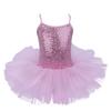 Kids Girls Ballet Dance Tutus Sleeveless Tulle Sequins Ballerina Dancewear Swan Lake Performance Costume Dance Dress Tutu Dress
