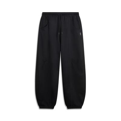 Li Ning CF Outdoor Lock Temperature Fleece Anti-Static Warm Waist-Defining Banana Pants Casual Pants Men Pants AKLVB69-1
