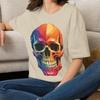 Colorful Skull T-Shirt Skull Tee - Gift for Boy Gift for Teen Gift for Girls Gift For Mom Gift for Dad Gift for Grandma Gift for Grandpa Tee
