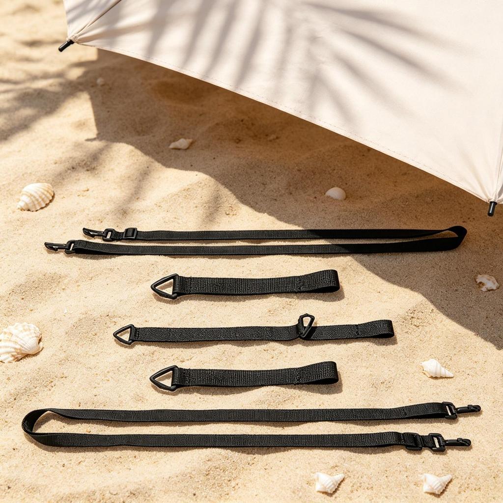 5 Pieces Umbrella Fixing Strap Kit Adjustable for Terrace, Homeowners