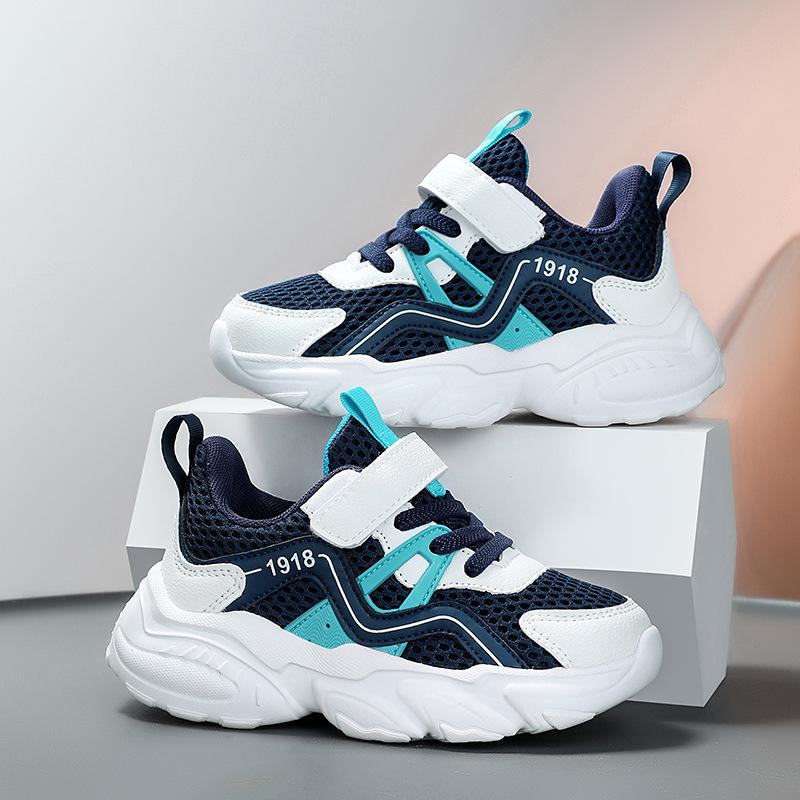 Boys' Sneakers 2025 Summer and Autumn New Middle-aged and Older Boys' Double Mesh Breathable and Lightweight Children's Shoes