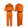 Halloween Gevangenenkostuum Volwassene Oranje Gevangenis Outfit Gevangenis Uniform Set