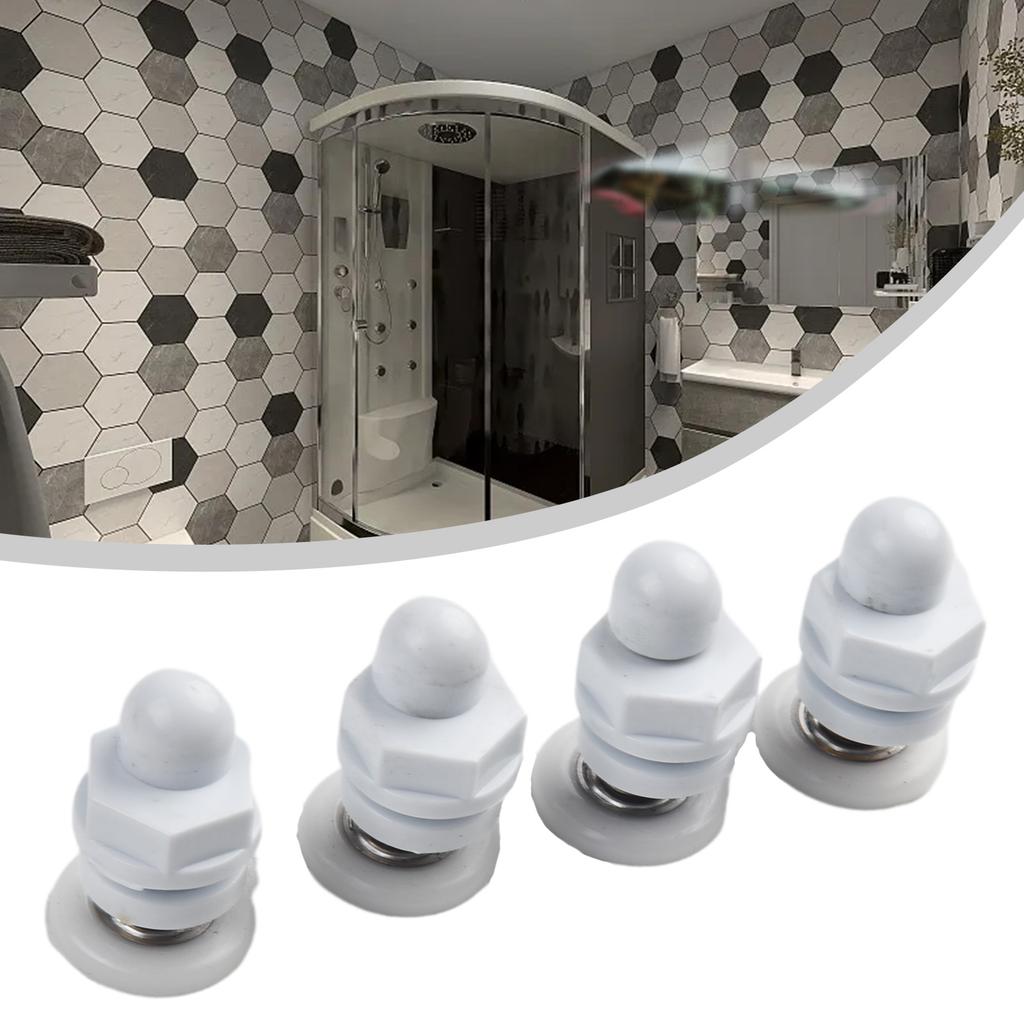Shower Door Rollers Runners 4-8mm Glass Doors 4pcs