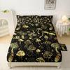 Golden Mushroom Pattern Mattress Four-piece Bedding Set Bedroom Dormitory Bedding Decoration