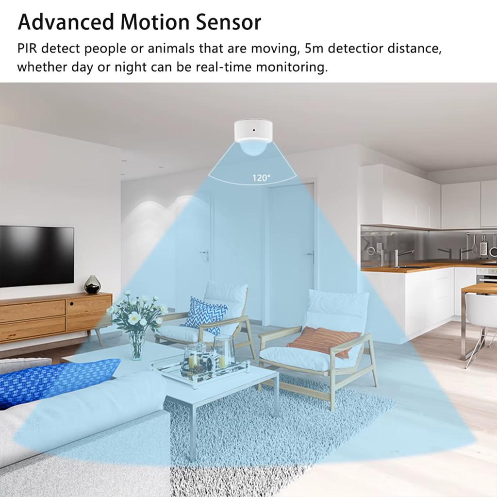 Tuya ZigBee PIR Bewegingssensor Infrarood Menselijk Lichaamsdetector met APP Afstandsbediening Alarm voor Huisbeveiliging Werkt met Alexa Smart Life