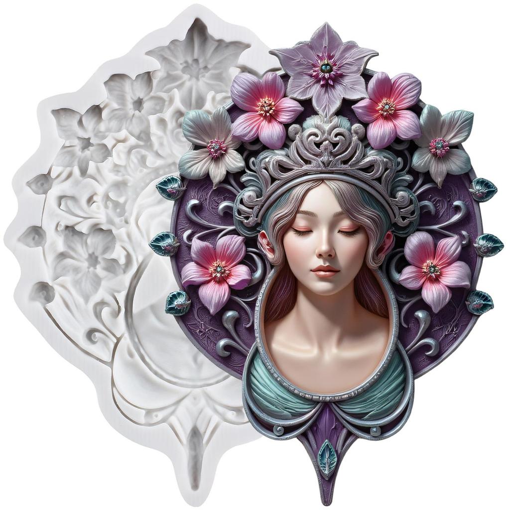 Goddess Silicone Molds Flower Lady Fondant Mold Cake Decorating Tools Cupcake Topper Candy Resin Clay Chocolate Gumpaste Mold