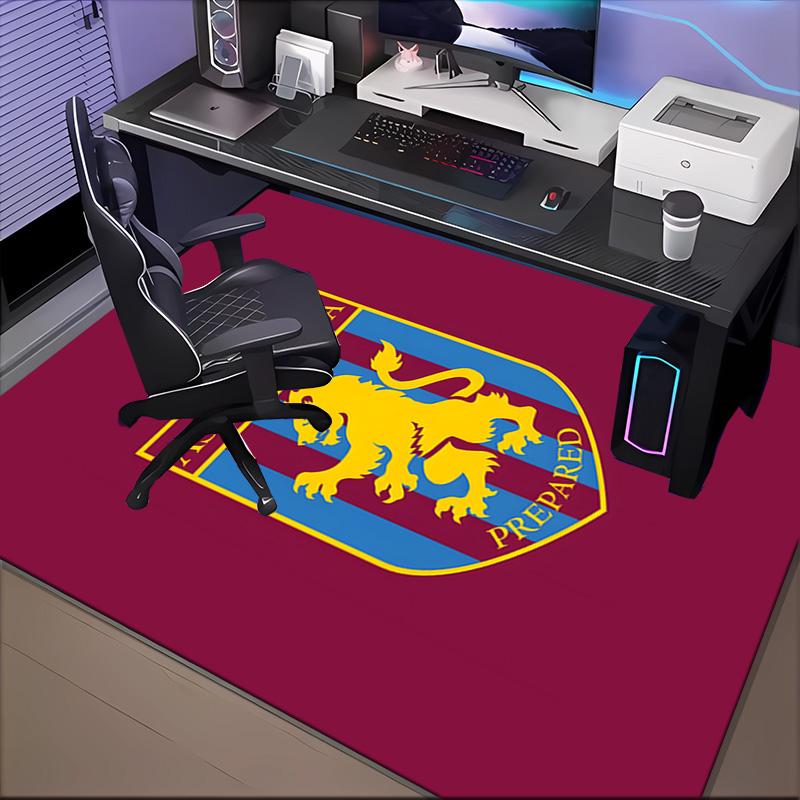 Aston Football Club Printed Office Carpet Chair Cushion Entryway Rug, Rugs for Living Room, Bedroom Christmas gifts