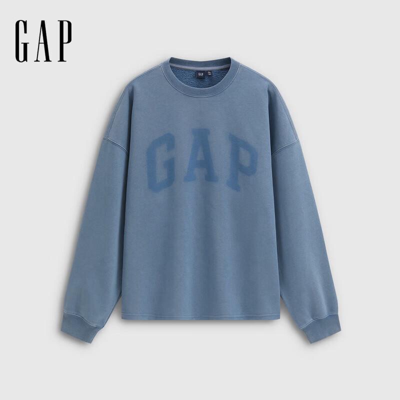 GAP Unisex Logo Print Fleece Lined Sweatshirt