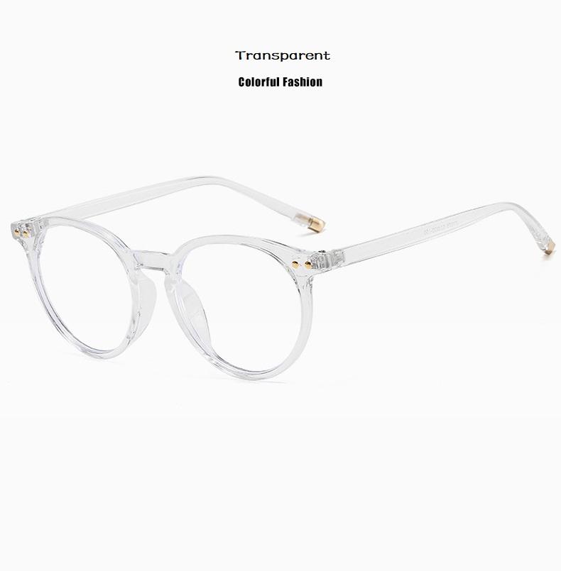 Vintage Round Optical Glasses Women Men Anti Blue Light  Eyeglasses Frame Prescription Transparent Lens Spectacle Frame Unisex