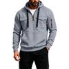 Men's Quarter-Zip Pullover Hoodie Casual Trendy Sweatshirt for and Winter