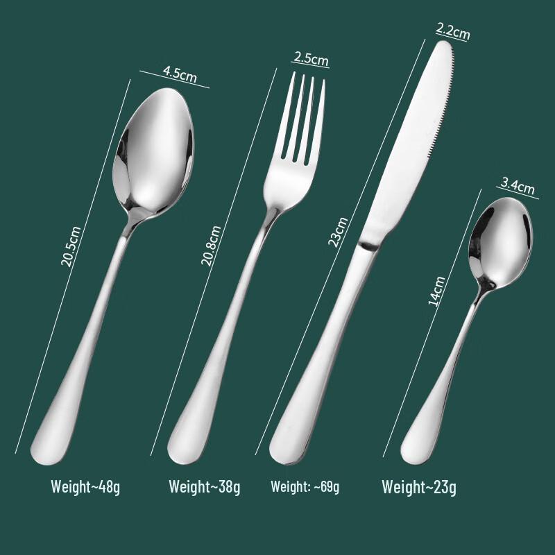 Utoo Zestaw Sztućców w Kolorze Różowego Złota