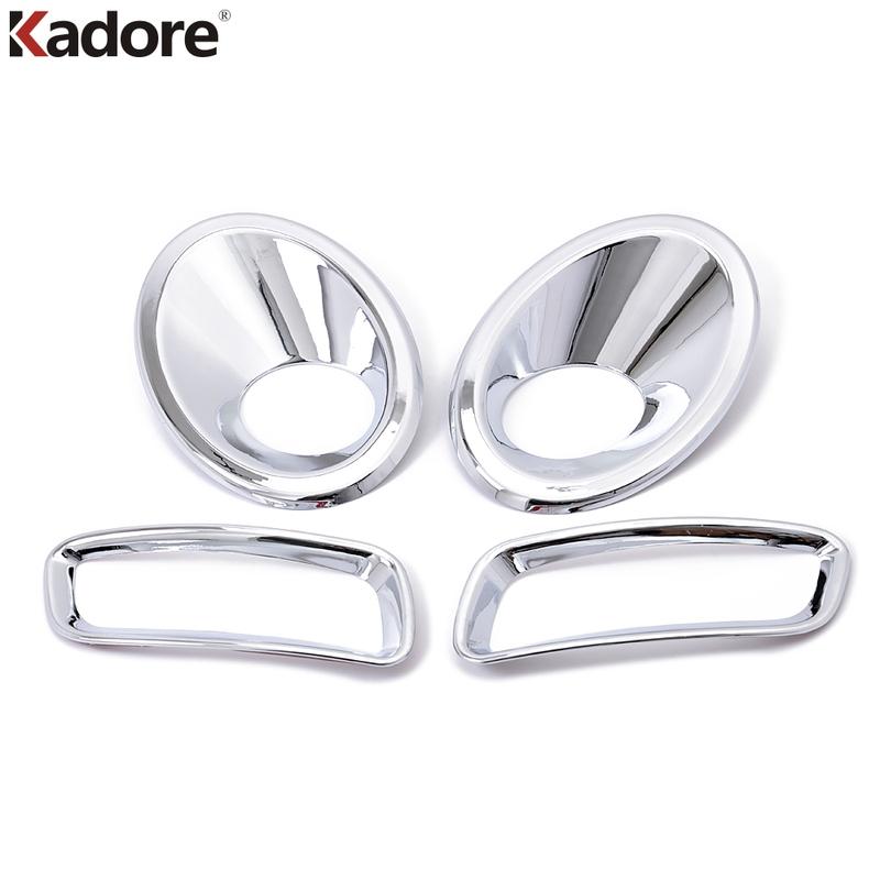 For Renault Koleos 2008 2009 2010 Chrome Car Accessories Front Rear Fog Light Lamp Cover Trim Foglight Foglamp Bezel Trims