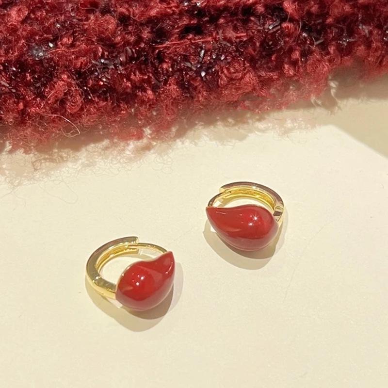 Элегантные эмалевые серьги в форме капли воды - Универсальные, модные и легкие