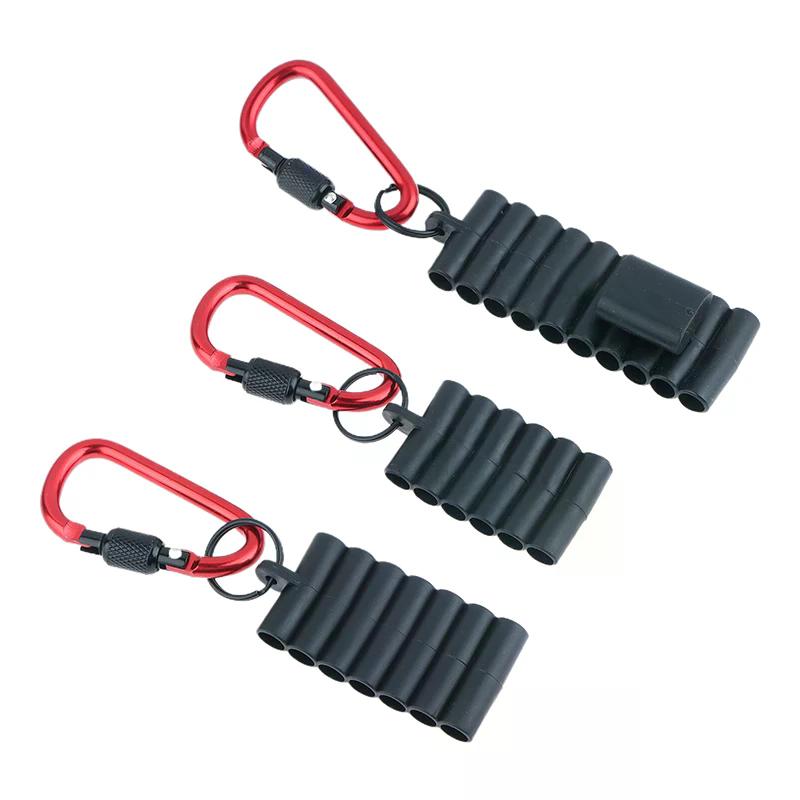 NEW Portable Rubber Screwdriver Bit Holder With Carabiner Keychain Bits Holder Multi Cross Driver Bit Organizer Sleeve Holder