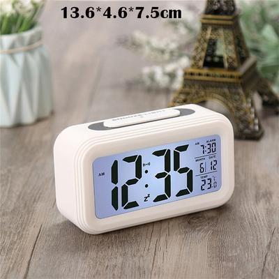 Sveglia Digitale a LED Orologio Elettronico Intelligente Silenzioso Luminoso Retroilluminato Display Temperatura Calendario Funzione Snooze Orologio Studente
