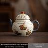Flint Red Eight Steeds Ceramic Kung Fu Tea Set