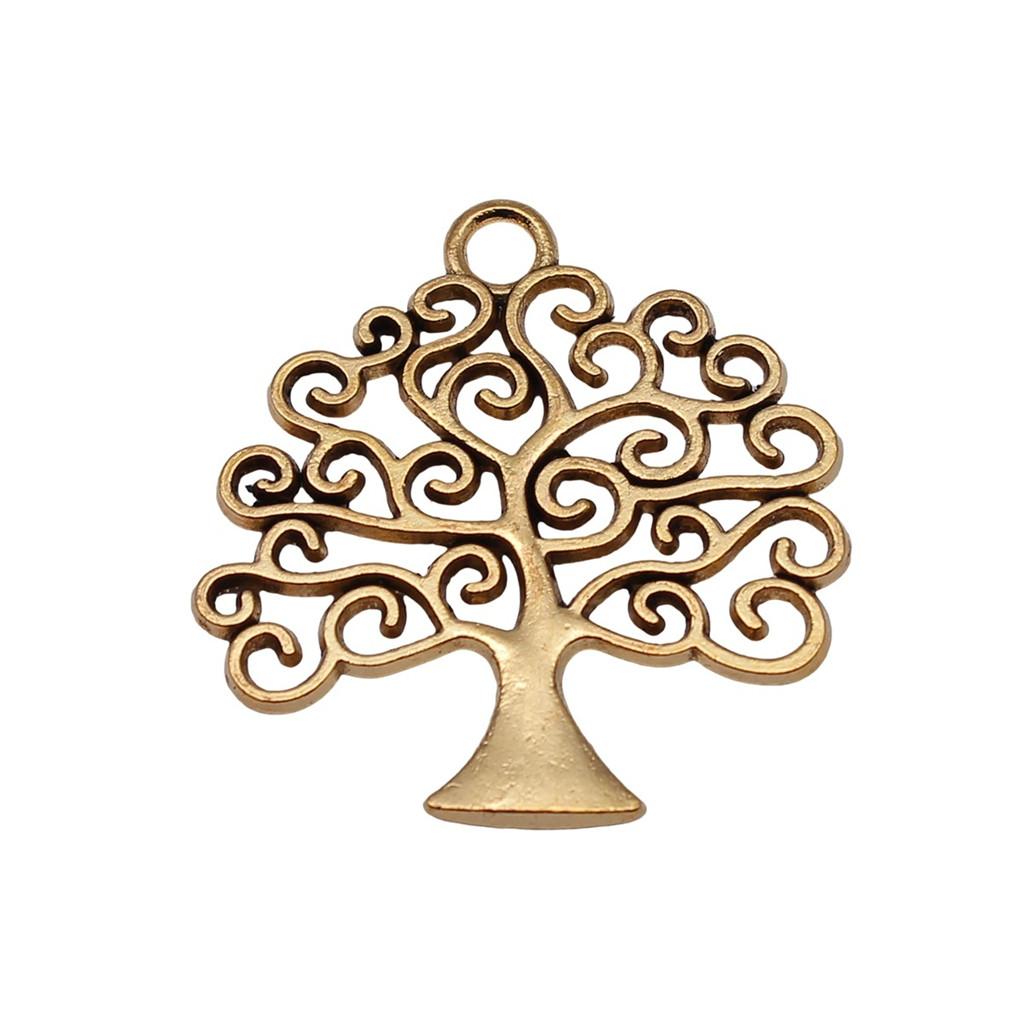 Tree Of Life Charms Antique Round Pendants For Spiritual DIY Jewelry