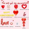 A4413 Red Heart Balloon for Christmas, Halloween, and Anniversary Celebrations.