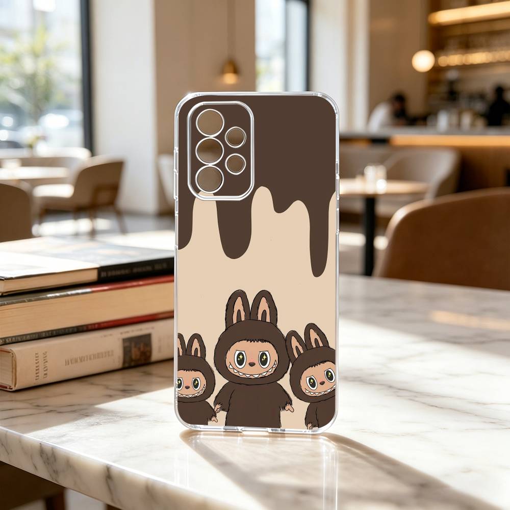 Hot Cartoon L-Labubus Gift  Phone Case For Samsung S25,S24,S21,S22,S23,S30,Ultra,S20,Plus,Fe Transparent Cover