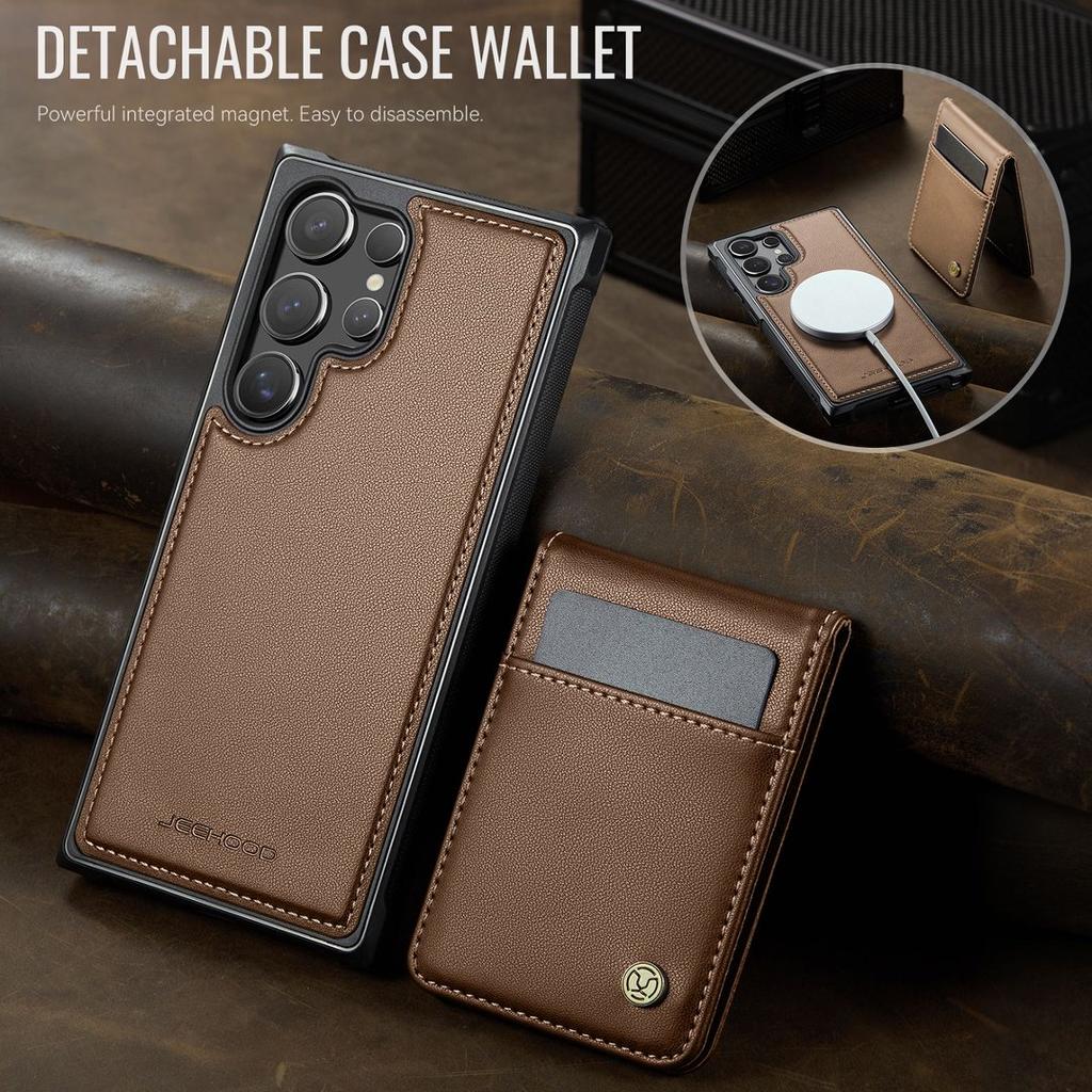 Magnetic 2 in 1 Detachable for Samsung Galaxy S26 S25 S24 S23 Ultra S22 Plus Wallet Card Holder Magnetic Flip Kickstand Case