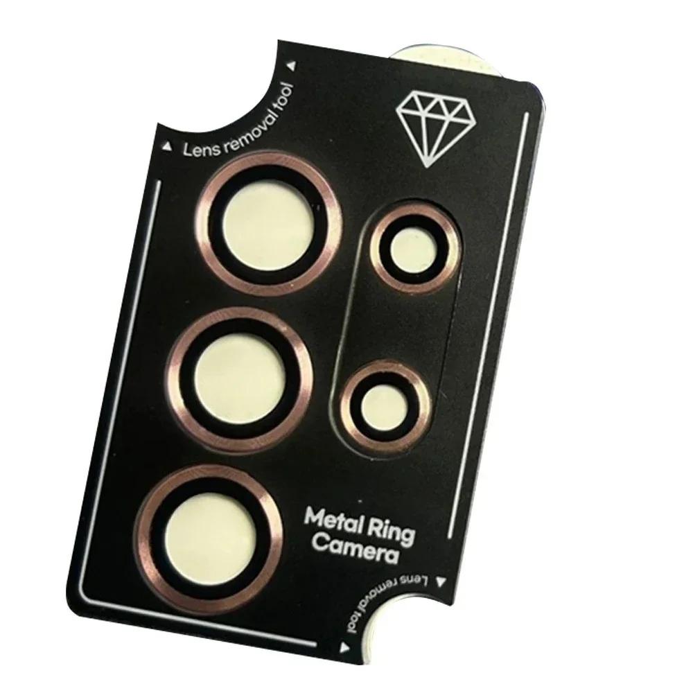 Alloy Ring Tempered Glass Lens Protector For Samsung Galaxy S26 S25 Edge S24 Ultra Plus FE HD Metal Camera Film Cover 1 Set