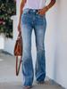 European and American Plus Size Micro Flare Denim Pants
