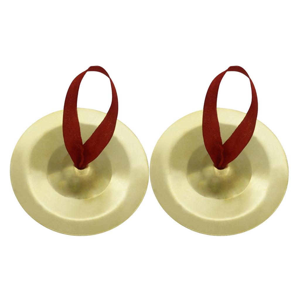 1 Pair Metal Cymbals Small Belly Dance Finger Dial Pads Children Musical Instrument Toy Metal Early Educational Baby Toy