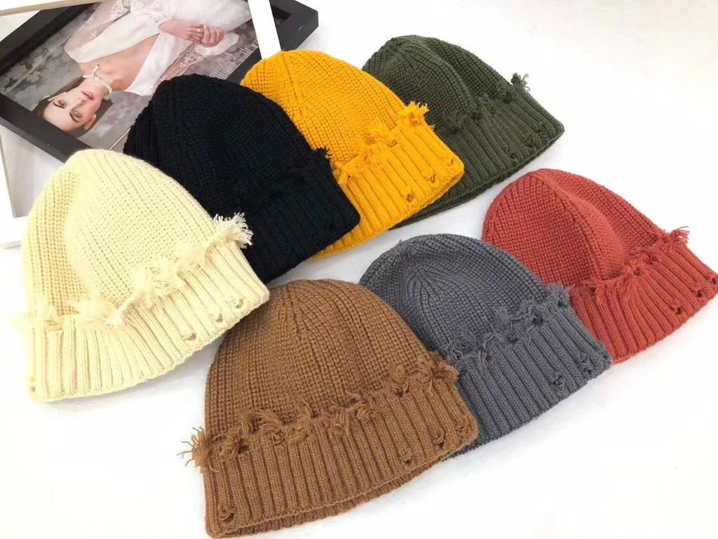 Knitted Winter Warm Hat Solid Color Breathable Cap Outdoor Commuter Fashion Gift
