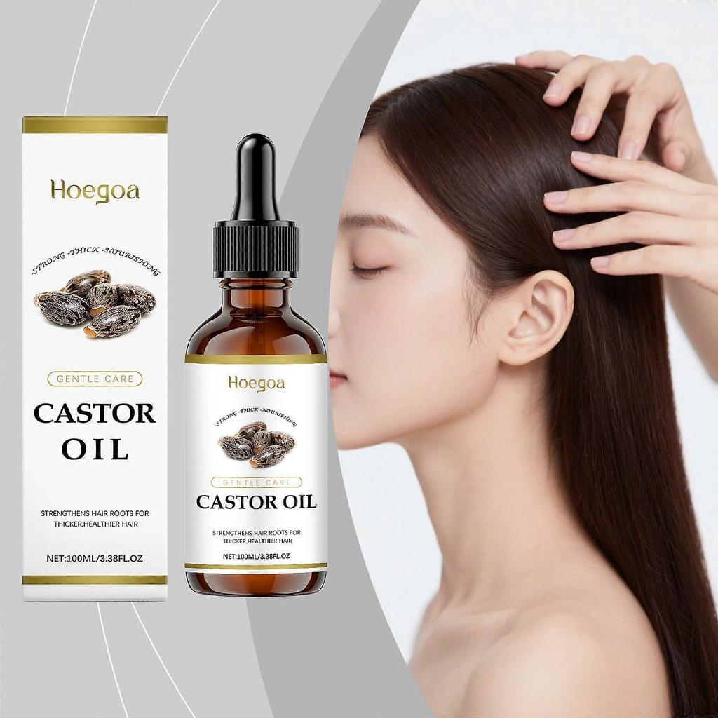 Hoegoa Castor Oil Hair Moisturizing Essential Oil, With Its Gentle Ingredients, Nourishes, Makes Hair Smooth, Natural And Shiny
