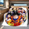 1 ks flanelová deka s potiskem Son Goku, Vysoce kvalitní pro všechna roční období, Domácí dekorace, Teplo a pohodlí, Perfektní jako vánoční dárky