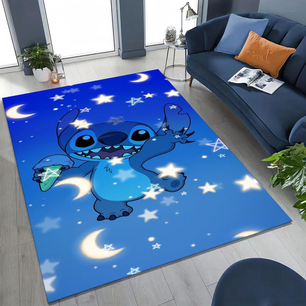 27 Style Stitch 2 Monster Cartoon  Rug for Bedroom Living Room Sofa Home Doormat Decor,Larger Kids Play Non-slip Floor Mat