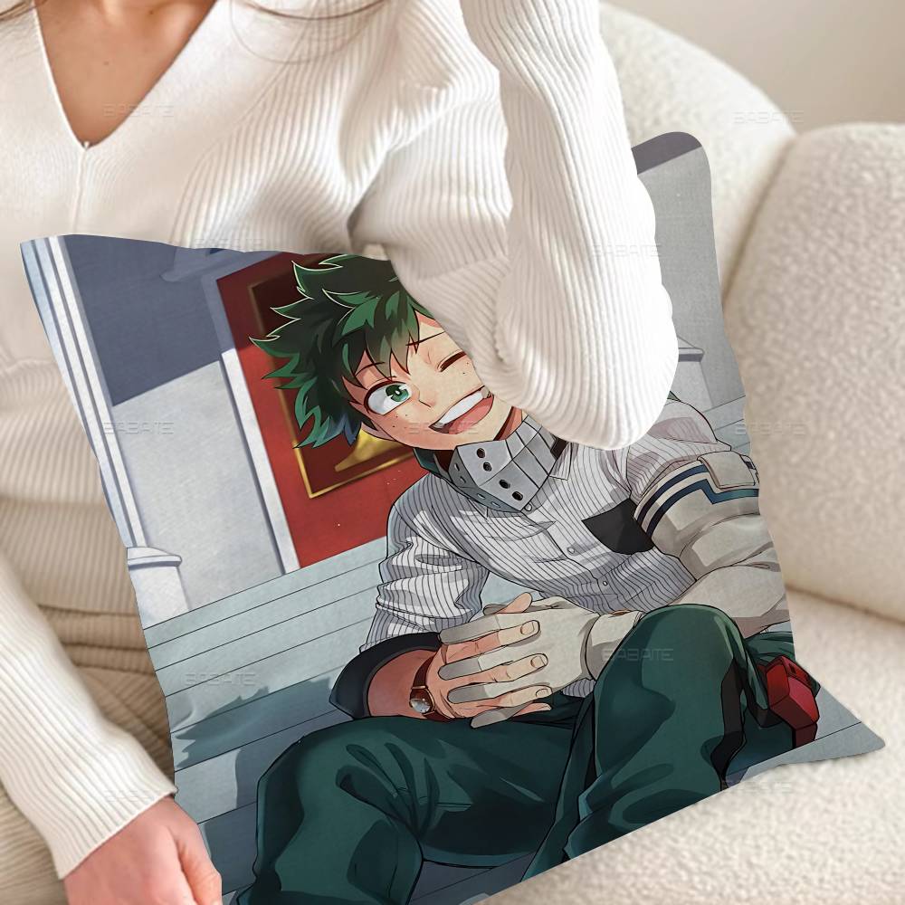 

My Hero A-Academia Deku Cushion Cover Pillow Cover Decor Pillowcase Printed Cushion Case for Couch 12x12Inch