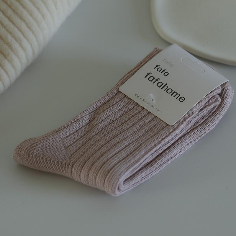 

Fafahome Pink Romantic Girl Socks Gentle Solid Color Cotton Pile Socks One size fits all хаки