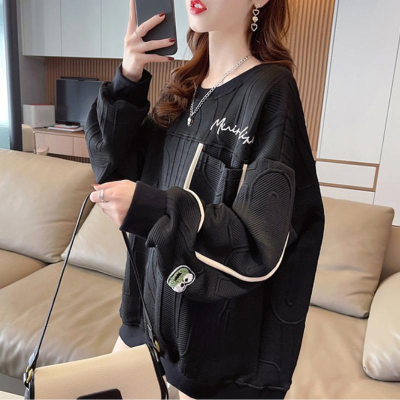 SIMANNIKA, jersey para mujer, camisa de manga larga, diseño de otoño 2023, Top informal sencillo, chaqueta holgada elegante para mujer, tendencia coreana