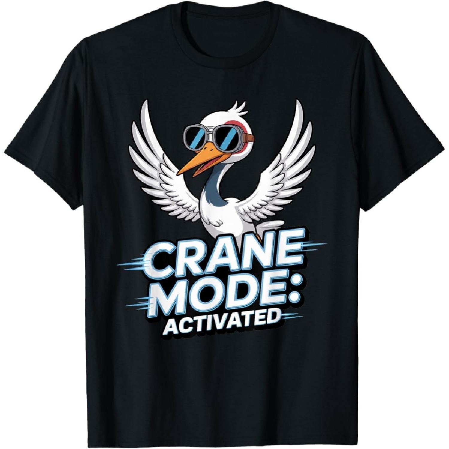 Crane Mode Activated Sandhill Crane Migration Art T-Shirt S